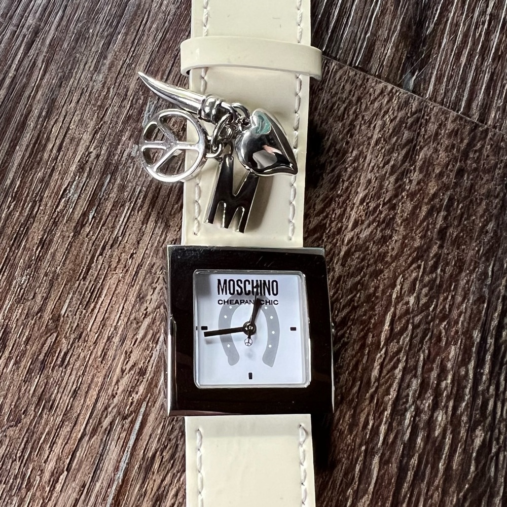 MOSCHINO Cheap And Chic Retro Square Watch with Charms